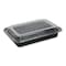 Gen Food Container, 28 oz, 8.81 x 6.02 x 2.04, Black/Clear, Plastic, 150PK FCPP-BC-28RECT - alternate 4